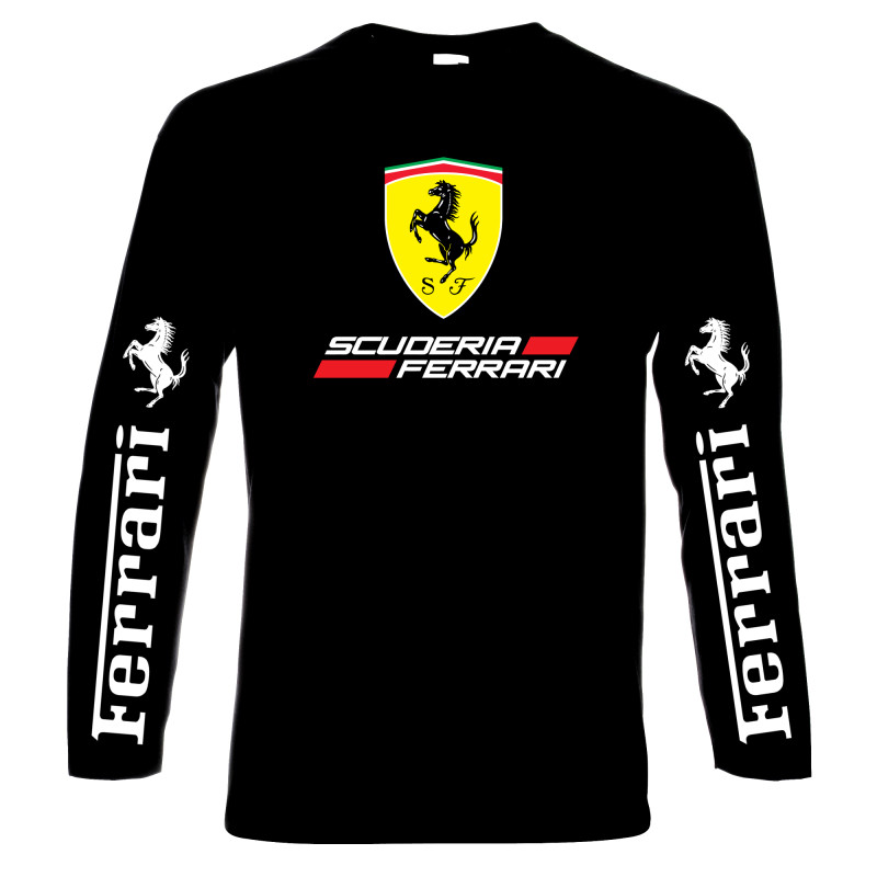 Блузи с дълъг ръкав Ferrari, scuderia, Formula one team, Ферари, мъжка тениска,блуза с дълъг ръкав, 100% памук, S дo 5XL